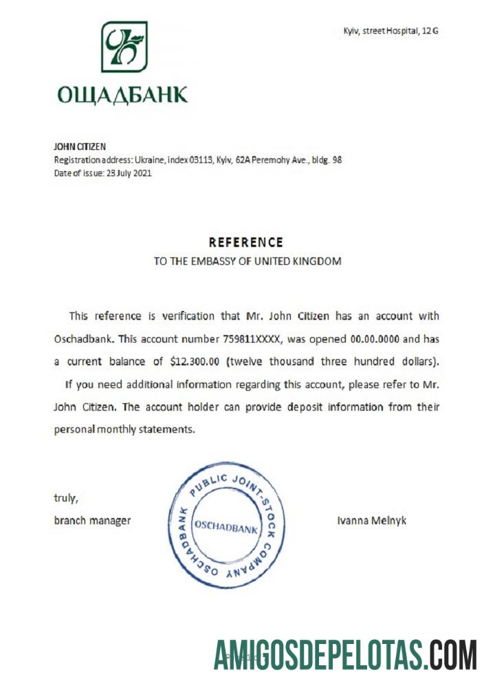 Ukraina Oschadbank Referensi templat