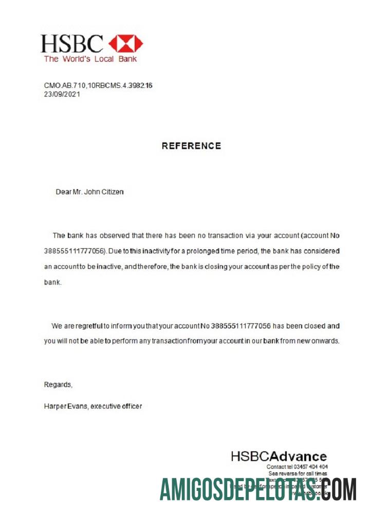 Inggris Raya HSBC closure Referensi pratinjau