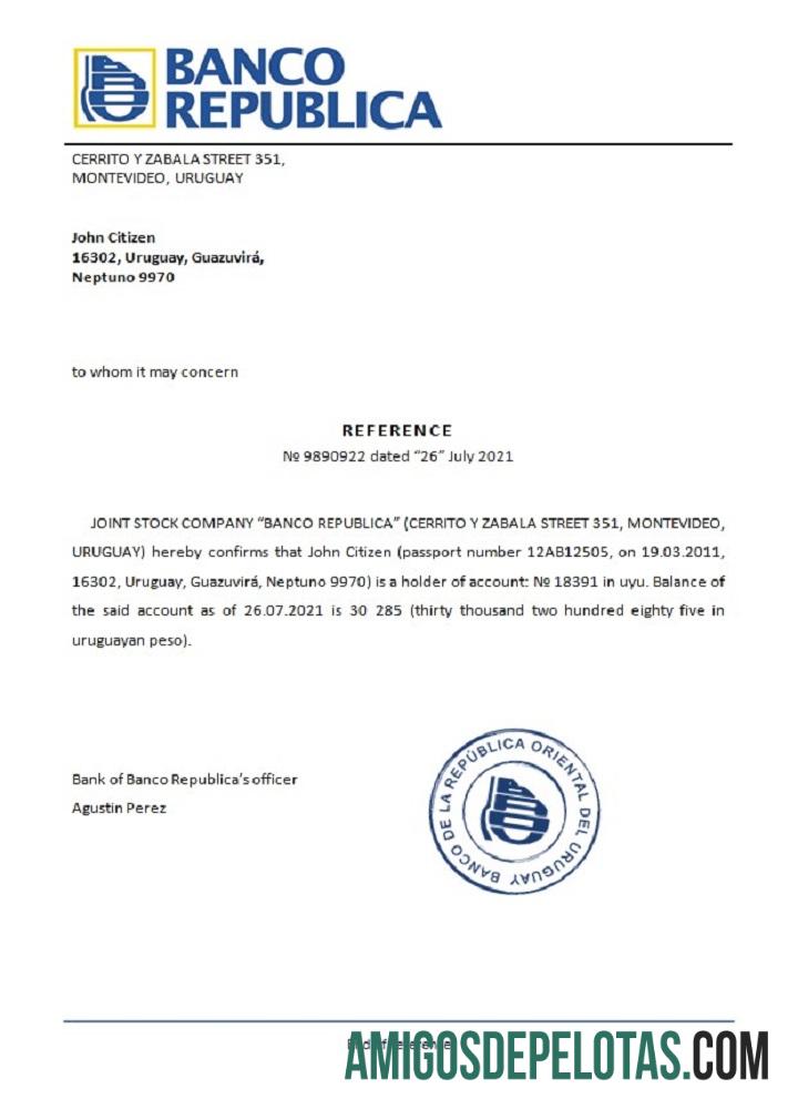 Uruguay Banco Repu╠üblica Referensi makering