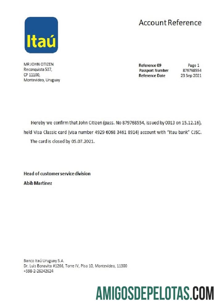 Uruguay Itau bank closure Referensi desain