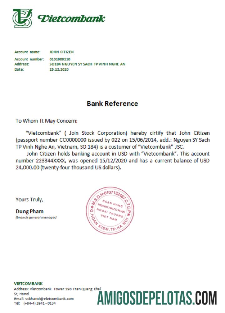 Vietnam Vietcombank Referensi templat