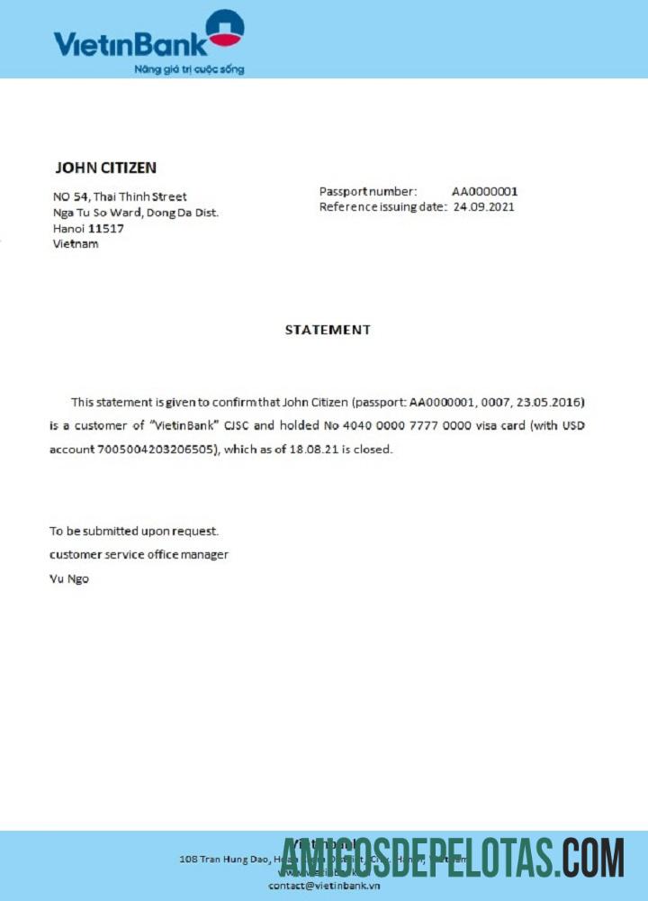 Vietnam Vietinbank closure Referensi pratinjau