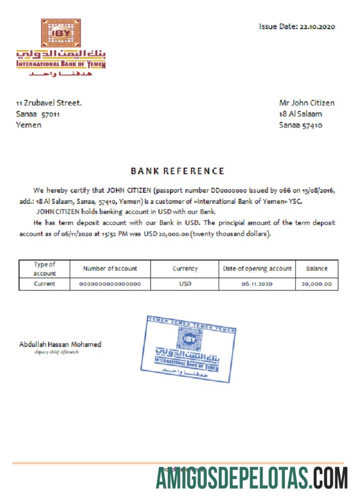Yaman international bank Referensi desain