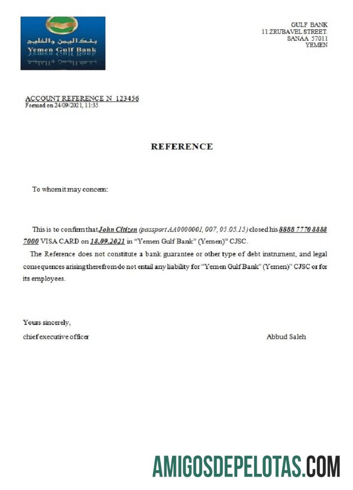 Yaman Gulf bank closure Referensi desain