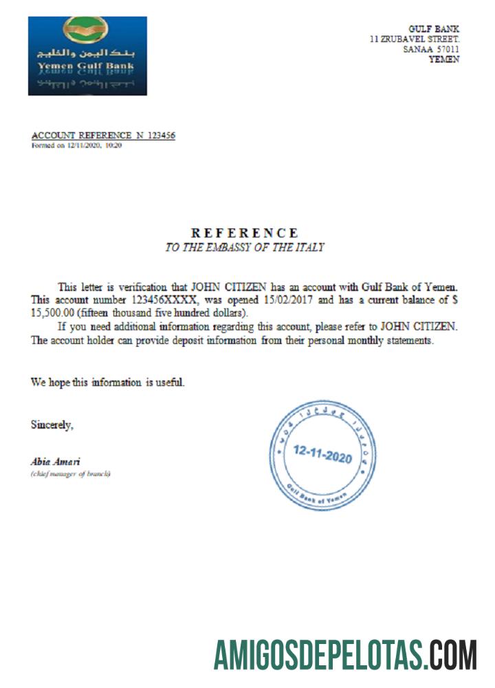 Yaman Gulf bank Referensi templat