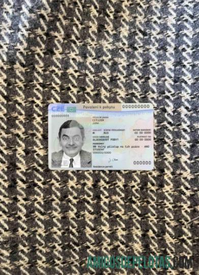 Republik Ceko permanent penduduk kartu tampilan foto depan desain