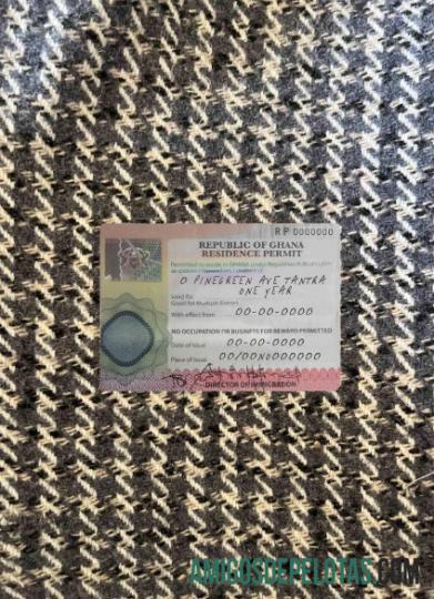 Ghana tempat tinggal izin tampilan foto desain