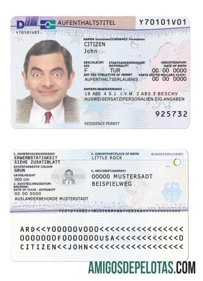 Jerman tempat tinggal izin 2011 sekarang desain