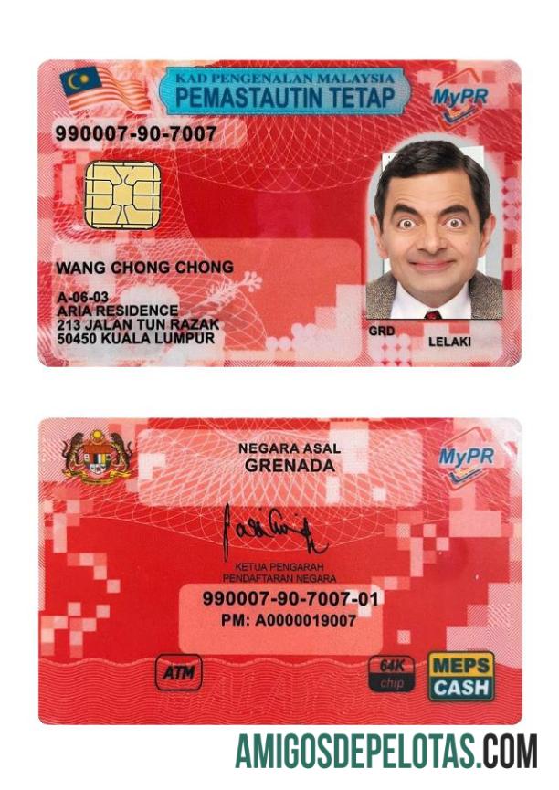 Malaysia permanent penduduk kartu makering