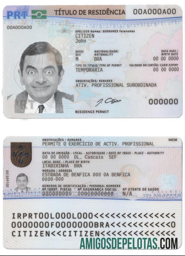 Portugal tempat tinggal izin sampel