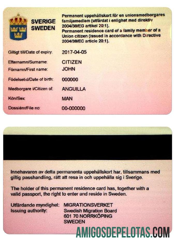 Swedia permanent tempat tinggal kartu makering