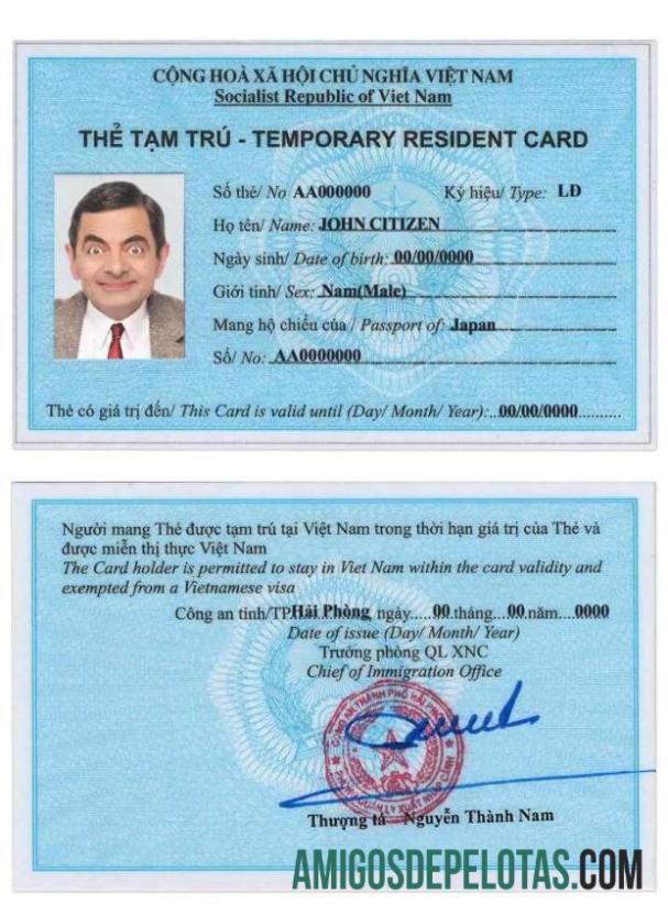 Vietnam tempat tinggal kartu templat