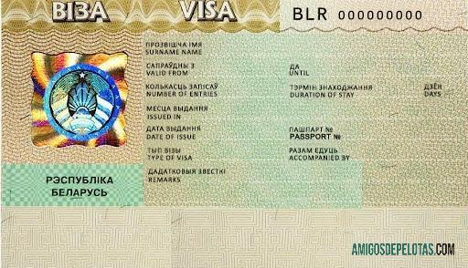 بیلاروس ویزا ٹیمپلیٹ