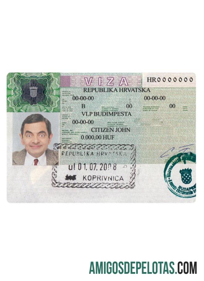 کروشیا tourist ویزا ٹیمپلیٹ
