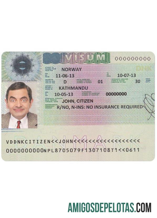 ڈنمارک ویزا ڈیزائن