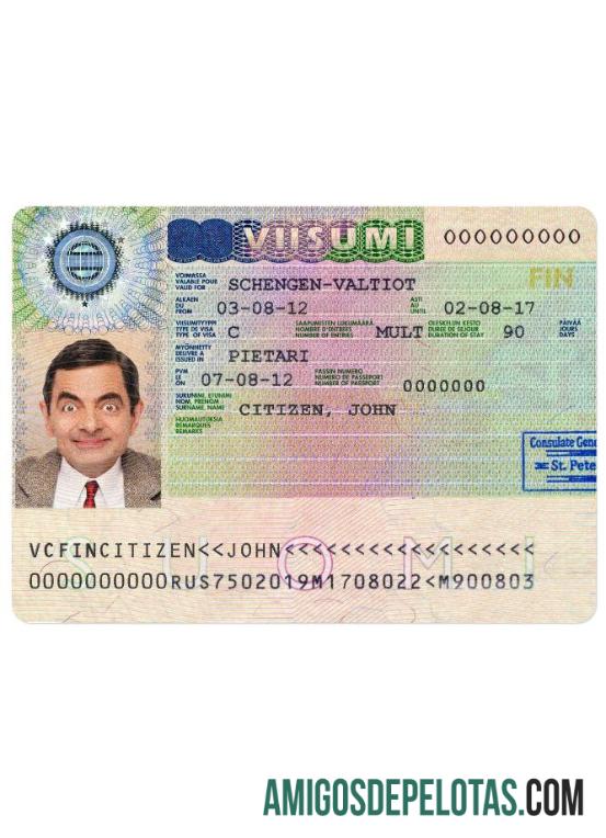 فن لینڈ schengen ویزا نمونہ