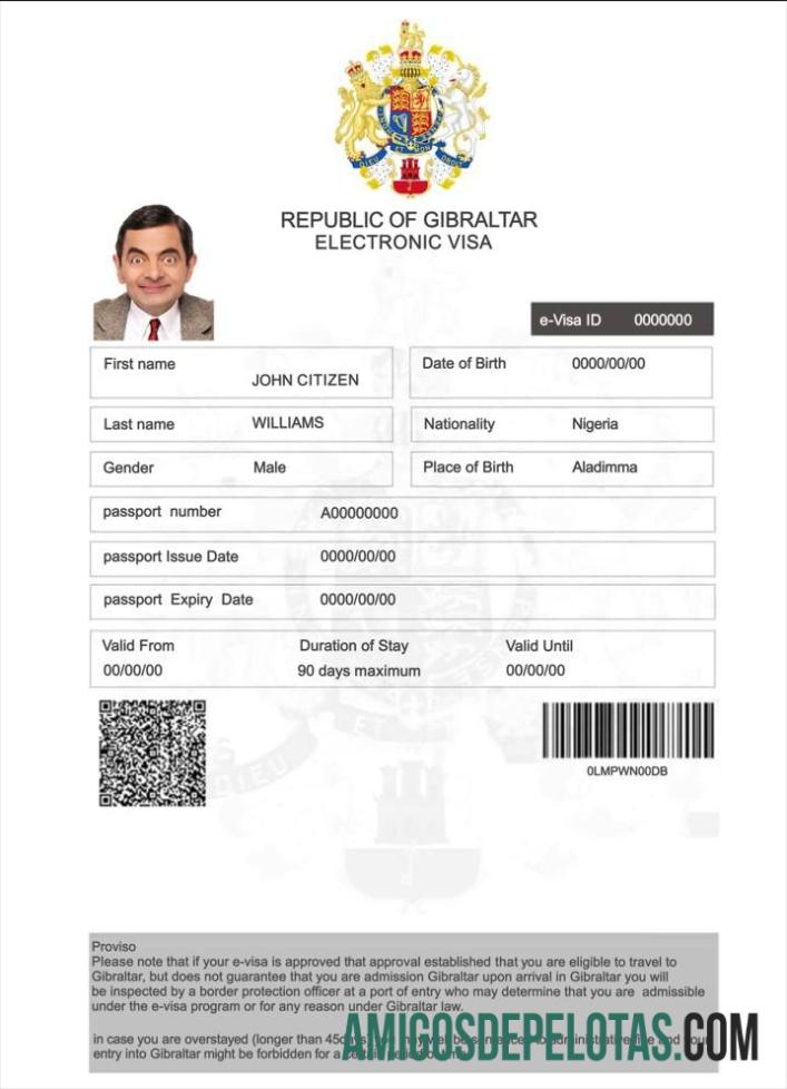جبل الطارق electronic ویزا پیش نظارہ