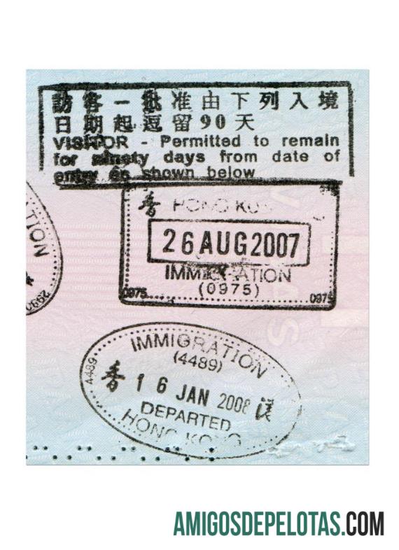ہانگ کانگ ویزا STAMPS ماک اپ