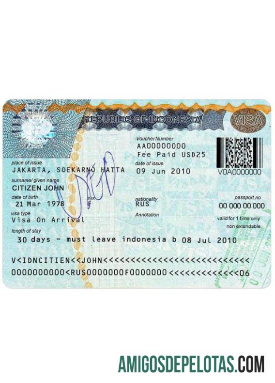 انڈونیشیا ویزا ماک اپ