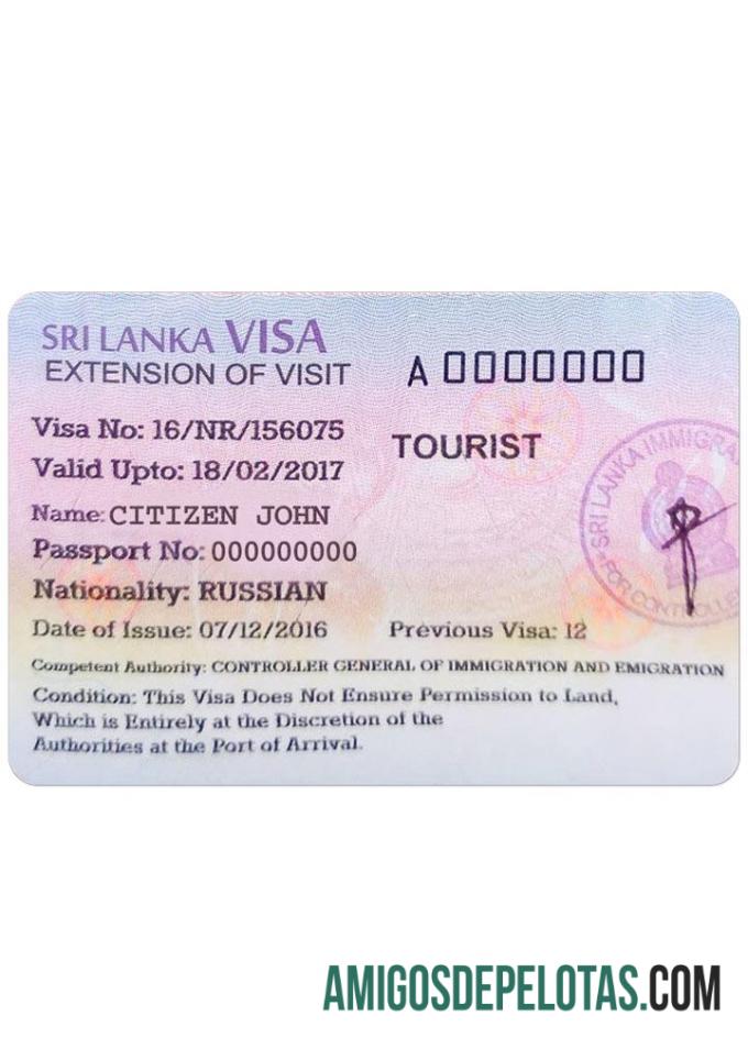 سری لنکا tourist ویزا ڈیزائن