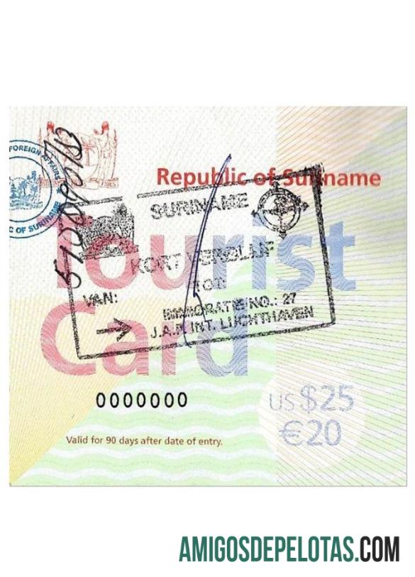 سورینام tourist کارڈ ڈیزائن