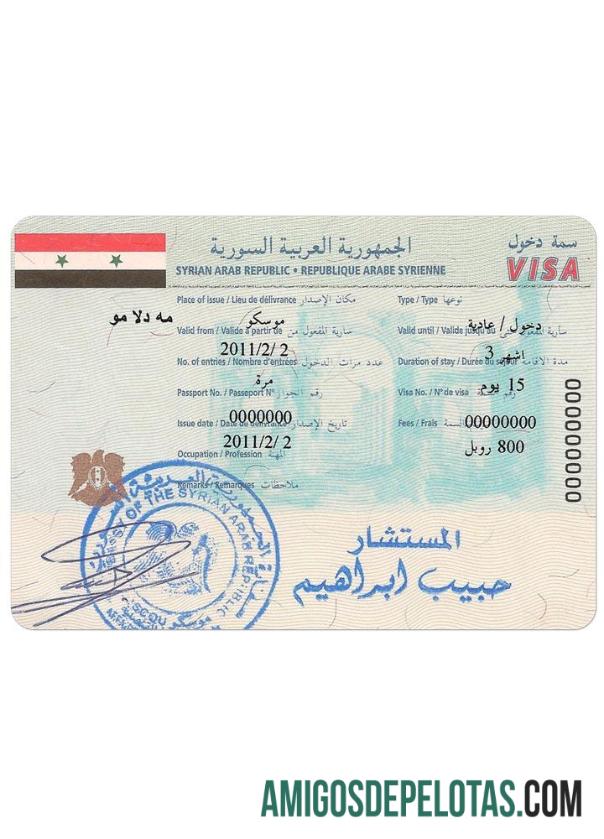شام ویزا ڈیزائن