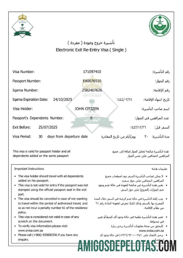 قابل ترمیم سعودی عرب e ویزا ٹیمپلیٹ in Word and PDF فارمیٹ, ورژن 3