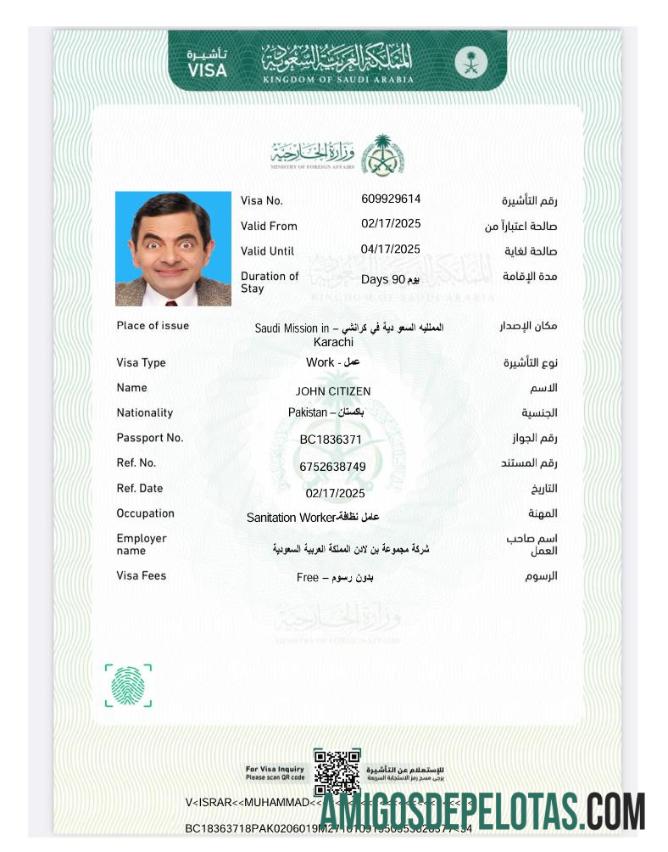 حقیقت پسندانہ سعودی عرب e ویزا ٹیمپلیٹ in Word and PDF فارمیٹ, ورژن 4