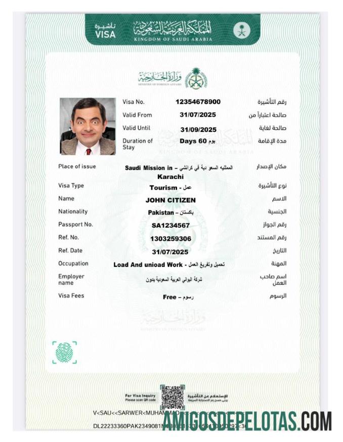 قابل ترمیم سعودی عرب e ویزا ٹیمپلیٹ in Word and PDF فارمیٹ, ورژن 7