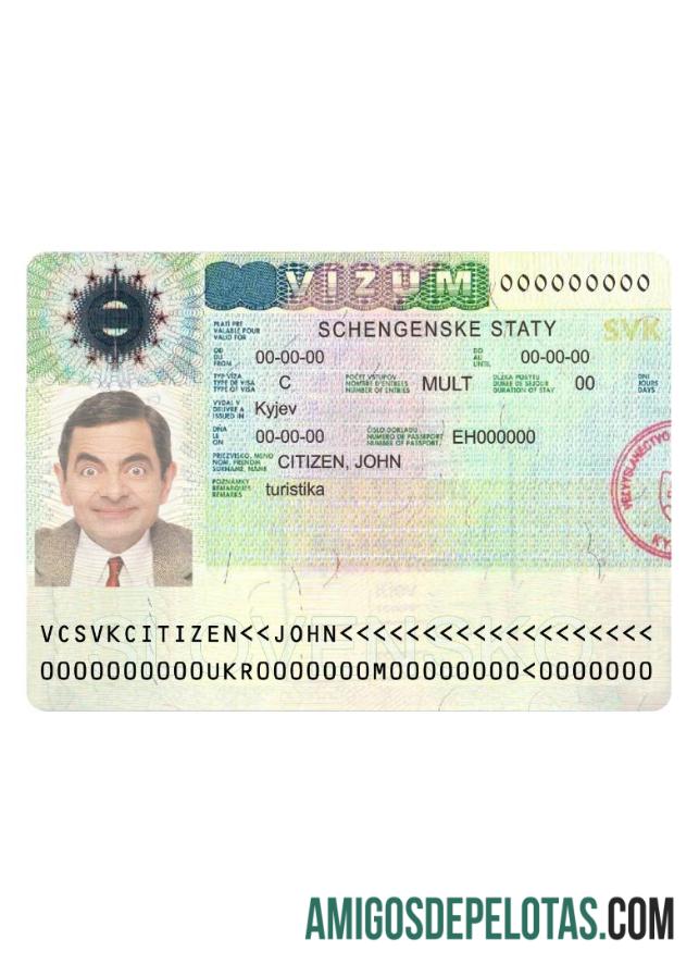 سلووینیا tourist ویزا ماک اپ