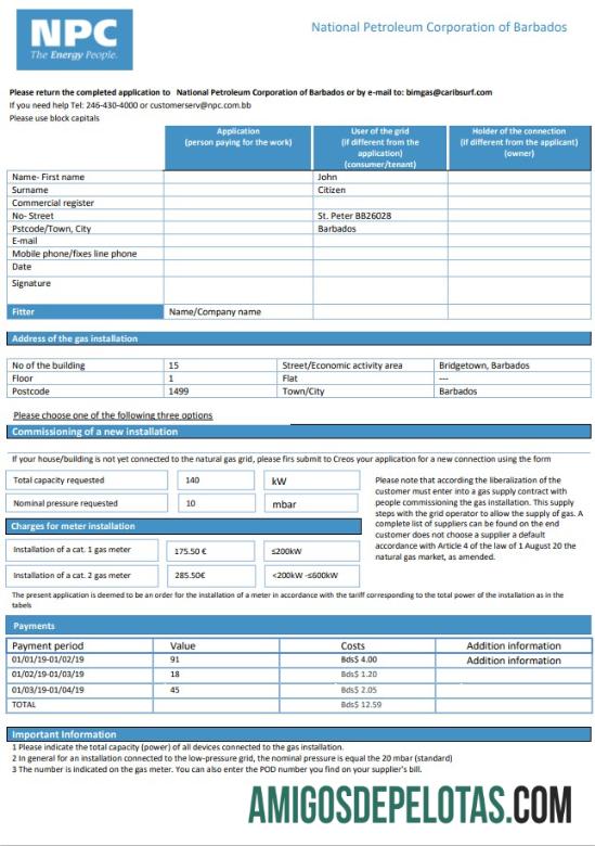 Barbados nasional Petroleum Corporation of Barbados Gas Tagihan Tagihan makering