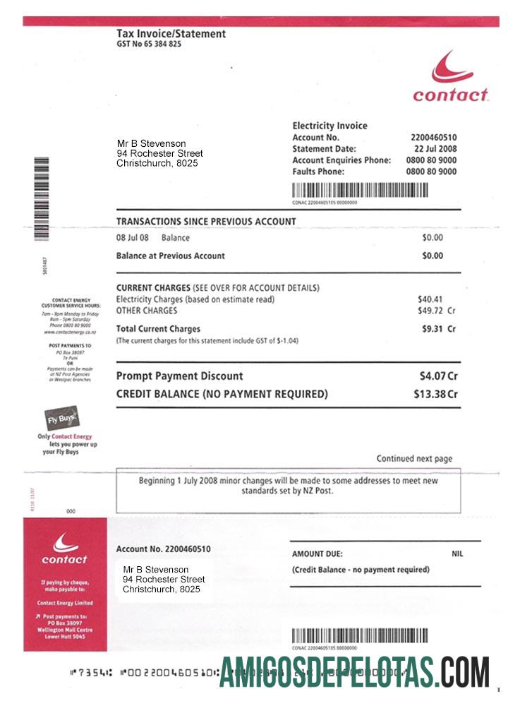 Selandia Baru Electrcity Tagihan makering
