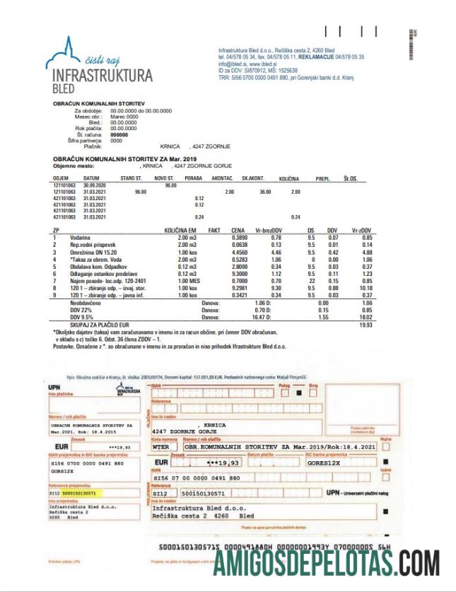 Berkualitas Slovenia Infrastruktura Bled Tagihan Tagihan templat in Word and PDF format (.doc and .PDF)