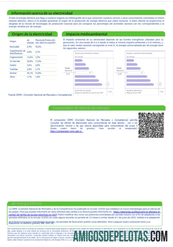 Profesional Spanyol Abenergi╠üa Tagihan Tagihan templat in Word and PDF format, 3rd Halaman