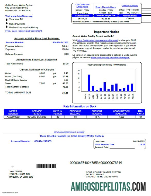 Premium AS Cobb County Air Sistem Tagihan Tagihan templat in Word and PDF format