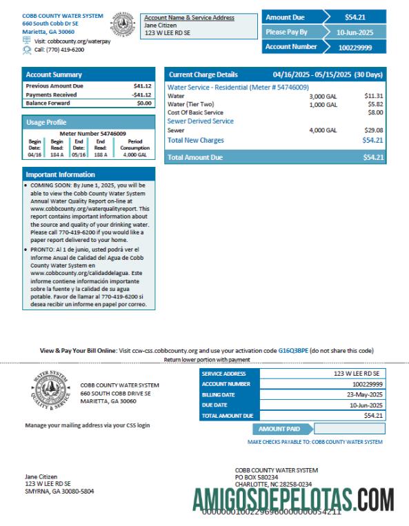 Premium AS Cobb County Air Sistem Tagihan Tagihan templat in Word and PDF format, versi 2
