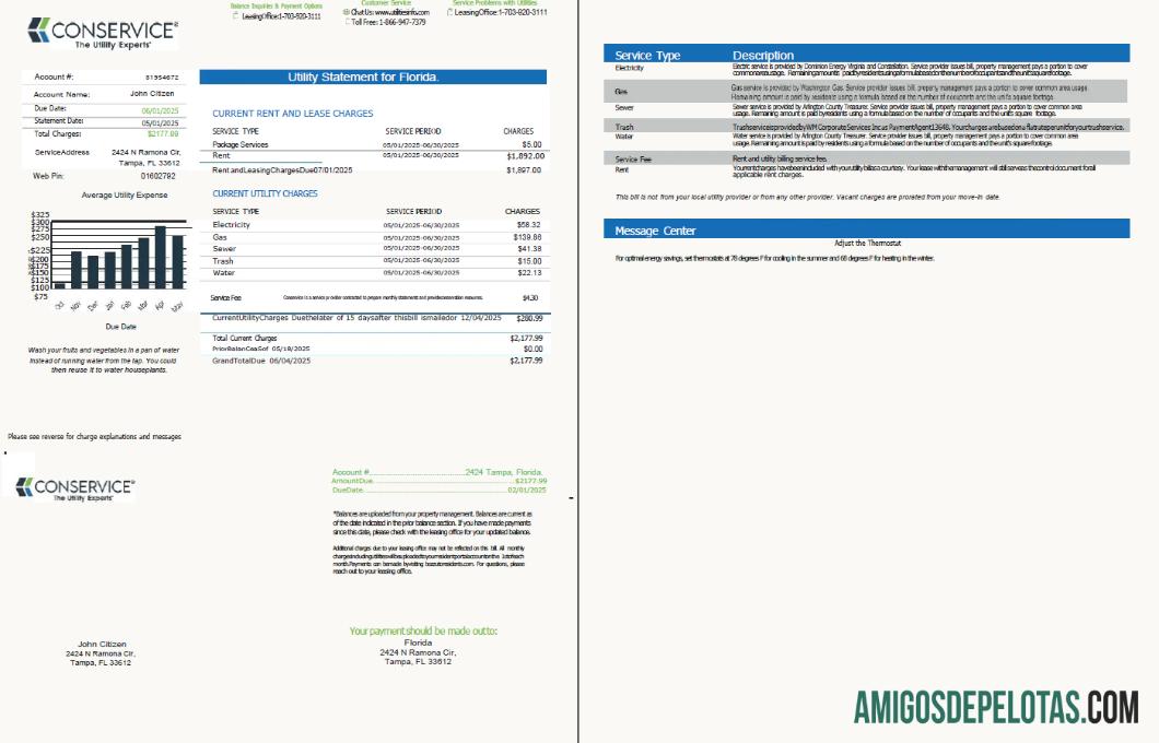 Profesional AS Conservice Tagihan Tagihan templat in Word and PDF format, 2 pages, versi 2