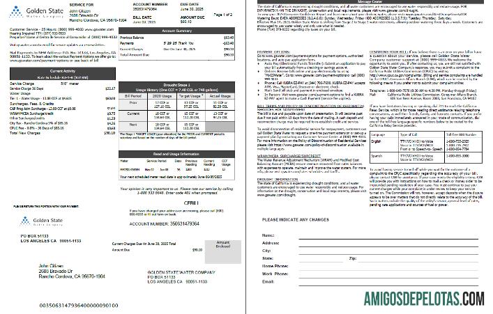 Berkualitas AS Golden State Air Perusahaan Tagihan Tagihan templat in Word and PDF format, 2 pages