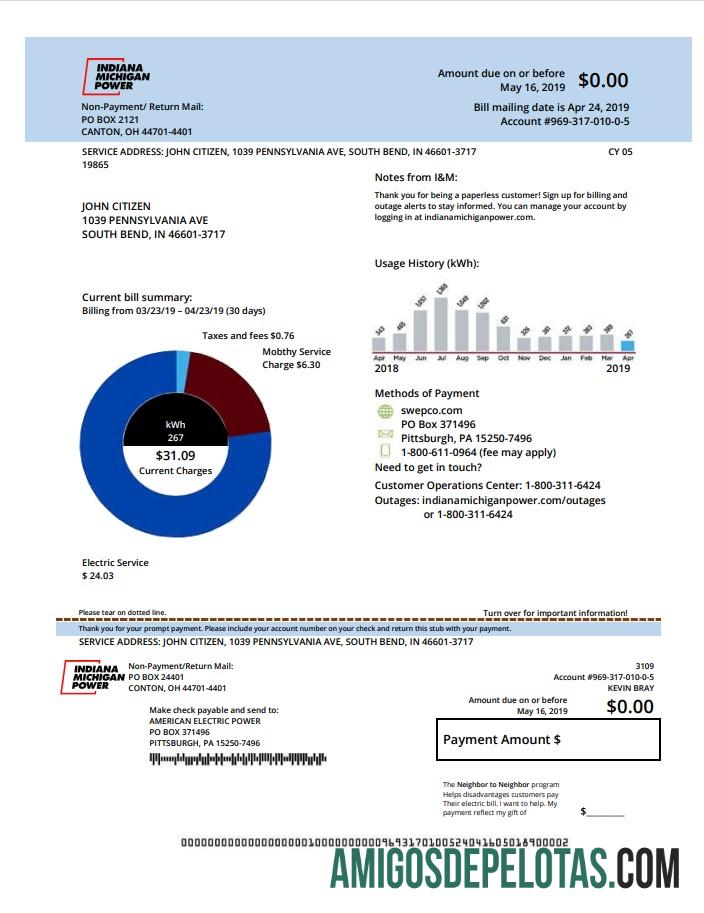 Premium AS Indiana Listrik Tagihan Tagihan templat in Word and PDF format (.doc and .PDF)