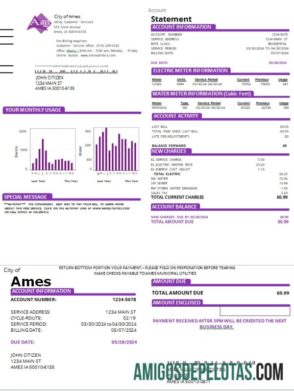 AS Iowa City of Ames Tagihan Tagihan scr desain