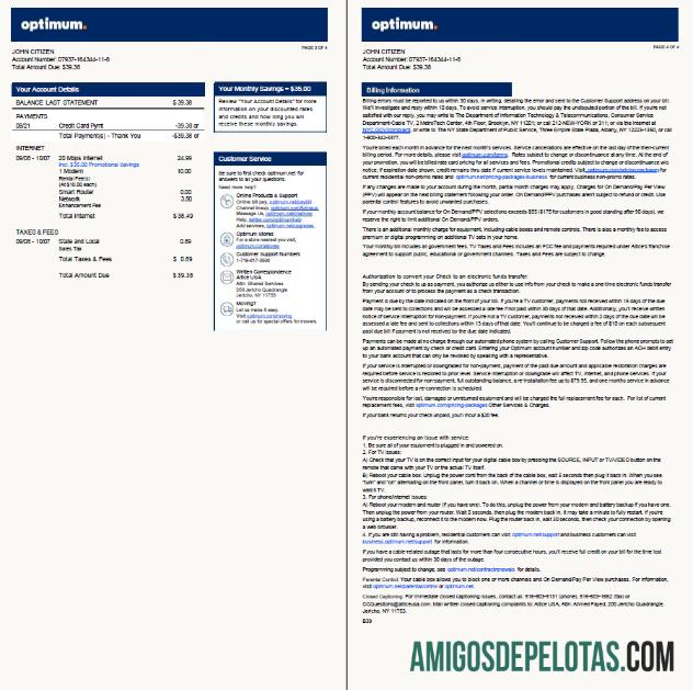 Realistis AS Optimum Tagihan Tagihan templat in Word and PDF format, 4 pages, versi 2, 3 4 pages