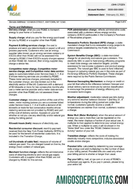 Berkualitas AS RG&E Tagihan Tagihan templat in Word and PDF format (2 pages) 5