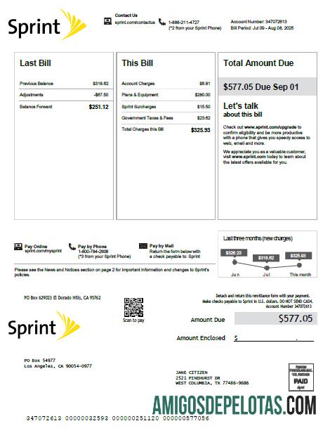 Realistis AS Sprint Tagihan Tagihan templat in Word and PDF format, versi 3