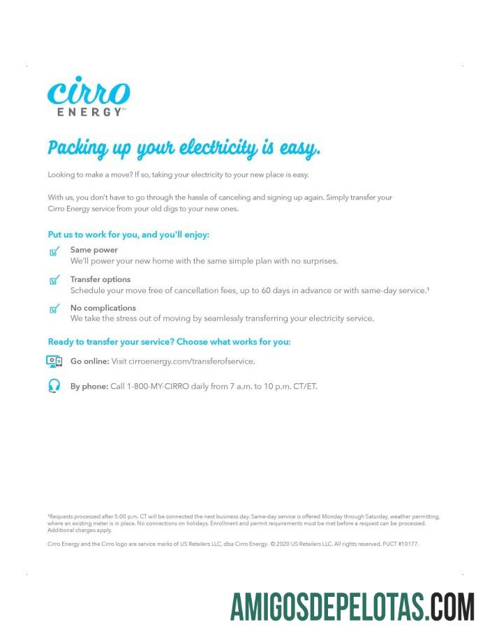 Profesional AS Texas Cirro Energy Tagihan Tagihan templat in Word and PDF format (3 pages) 3