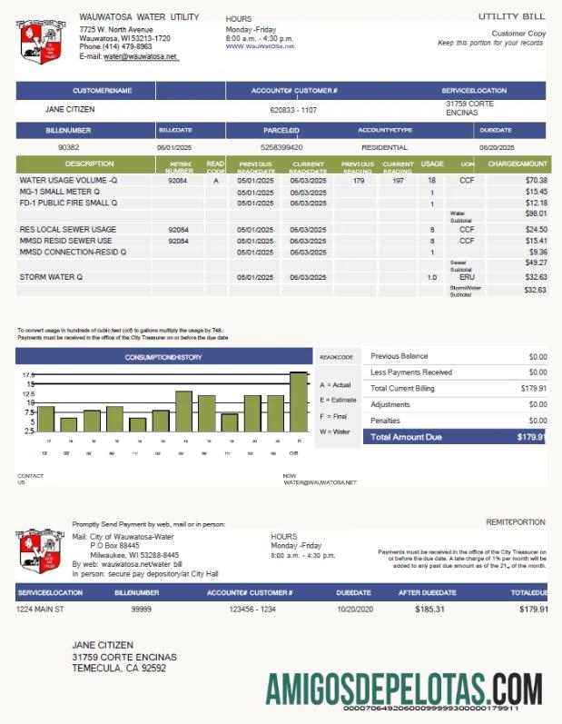 Profesional AS Wauwatosa Air Tagihan Tagihan templat in Word and PDF format
