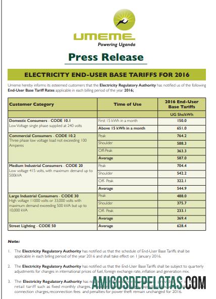Uganda UMEME Tagihan Tagihan pratinjau