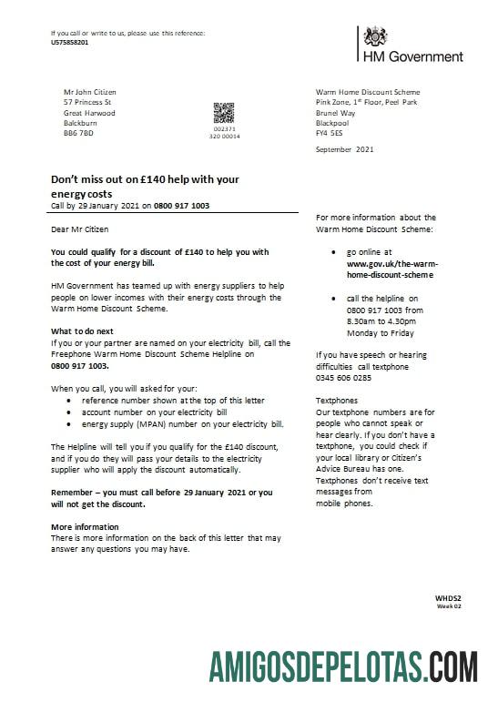Berkualitas Inggris Raya HM Government Warm Home Energy Tagihan Tagihan templat in Word and PDF format